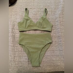 Lululemon ribbed high wasted cheeky bikini - size 10